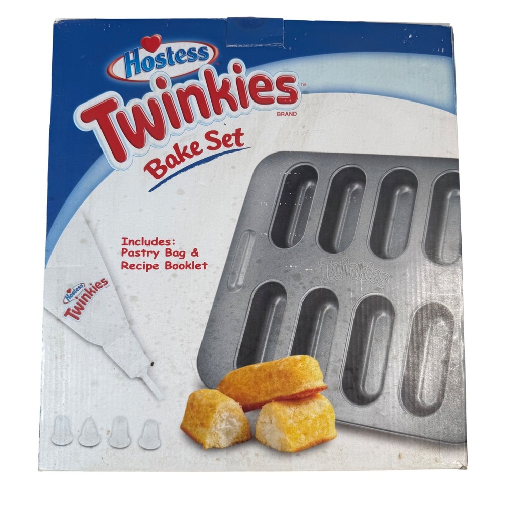 Hostess Twinkies Bake Set Smart Planet TP-1 Non-Stick 8-Cavity Pan & Recipe Book